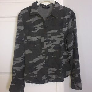 Camo button down